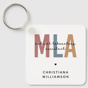Personalized MLA Medical Laboratory Assistant Keychain