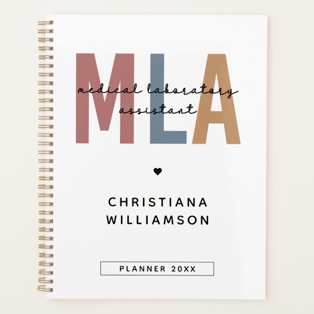 Personalized MLA Medical Laboratory Assistant Planner (Front)