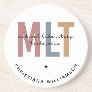 Personalized MLT Medical Laboratory Technician Coaster