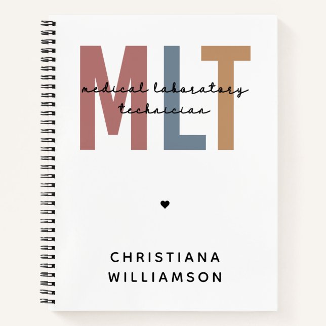Personalized MLT Medical Laboratory Technician Notebook (Front)