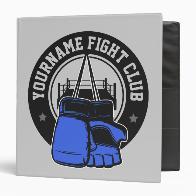 Personalized MMA Mixed Martial Arts Fight Club Binder (Front/Inside)