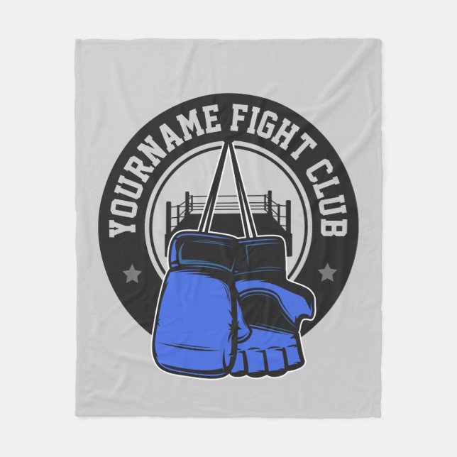 Personalized MMA Mixed Martial Arts Fight Club Fleece Blanket (Front)