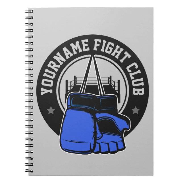 Personalized MMA Mixed Martial Arts Fight Club Notebook (Front)