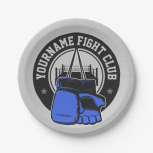 Personalized MMA Mixed Martial Arts Fight Club Paper Plate
