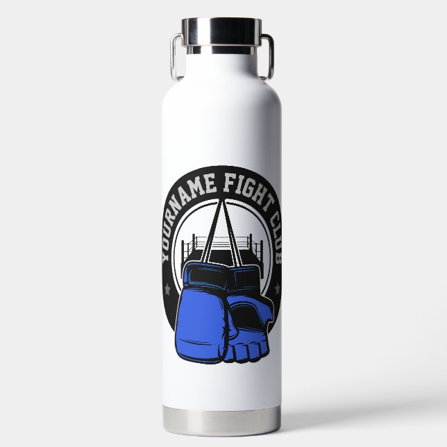 Personalized MMA Mixed Martial Arts Fight Club Water Bottle (Front)