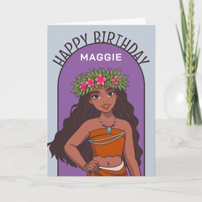 Personalized Moana Birthday Card (Front)