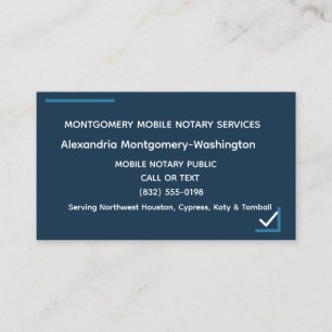 Personalized Mobile Notary Business Card