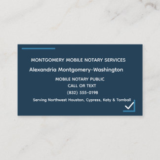 Personalized Mobile Notary Business Card
