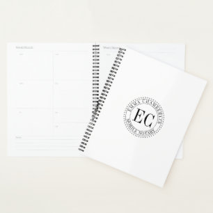 Personalized Mobile Notary Public Seal Logo Planner