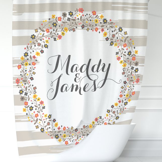 Personalized Mocha and Tan Floral Wreath (Creator Uploaded)