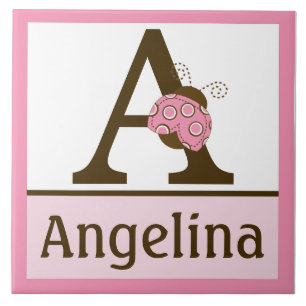 Personalized Mod Ladybug Letter Name Tile