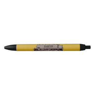 Personalized Model Train Blue Ink Pen