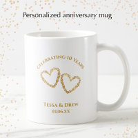 Personalized Modern 10th Wedding Anniversary Gift