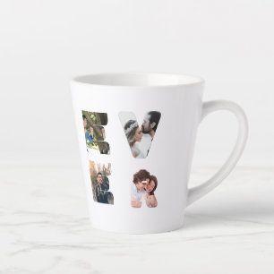 Personalized modern 11 photo Best dad ever Fathers Latte Mug