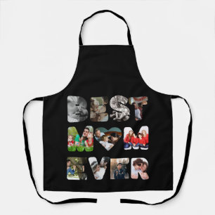 Personalized modern 11 photo Best mom ever Apron