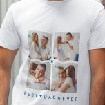 Personalized Modern 4-Photo 'Best Dad Ever' T-Shirt<br><div class="desc">Add 4 photos to this modern 'Best Dad Ever' t-shirt to create a great gift for Father's Day or Dad's birthday. Text and text colour can be changed to anything you want. If you need any help customizing this, please message me using the button below and I'll be happy to...</div>