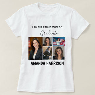 Personalized Modern 5 photo graduation Tshirt