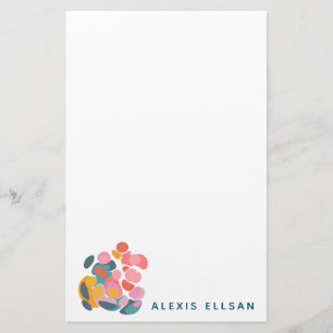 Personalized Modern Abstract Colourful Minimalist Stationery
