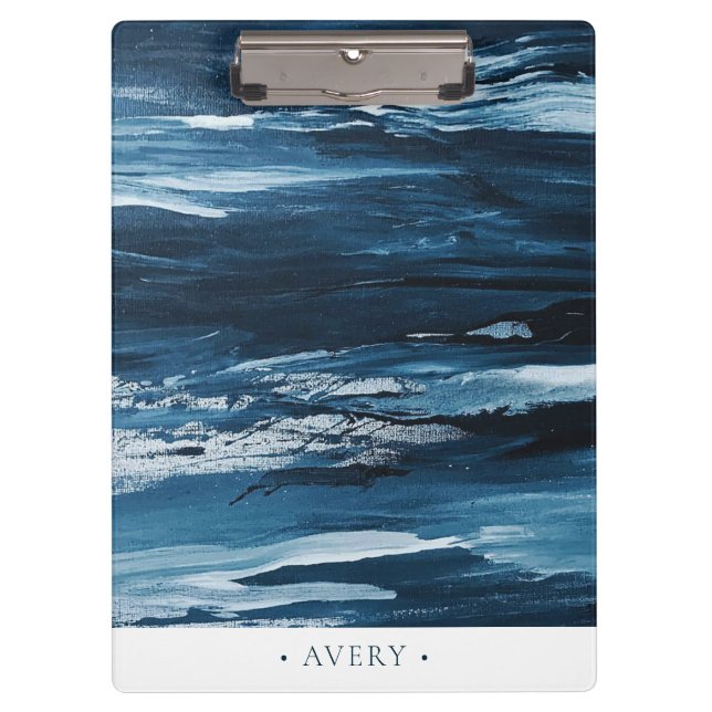 Personalized Modern Abstract Paint Clipboard (Front)