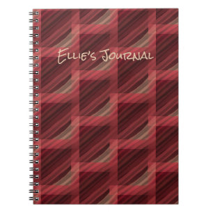 Personalized Modern Abstract Spiral Notebook