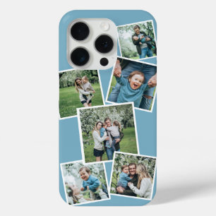 Personalized Modern any colour 6 Photo Collage  iPhone 15 Pro Case