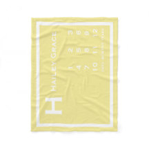 Personalized Modern Baby Milestone Photo Blanket