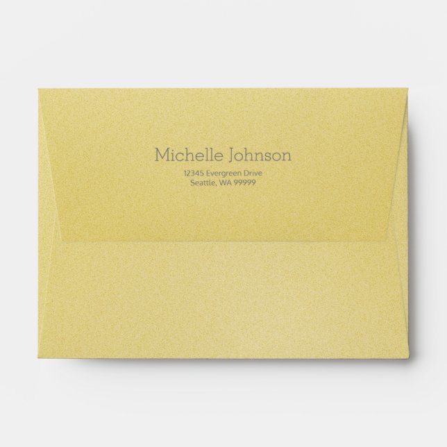 Personalized Modern Beige Grainy Texture Envelope (Back (Top Flap))