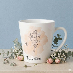 Personalized Modern Beige Watercolor Coffee Mug