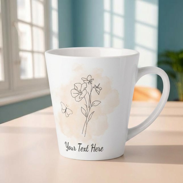 Personalized Modern Beige Watercolor Coffee Mug (Creator Uploaded)