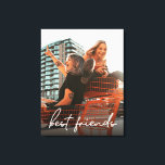 Personalized Modern  best friends photo Canvas Print<br><div class="desc">Create a cherished keepsake of your friendship with our Personalized Modern Best Friends Photo Canvas Print. This canvas print allows you to showcase your favourite photo of you and your best friend, capturing the special moments and memories you've shared together. The wrapped canvas design gives it a sleek and contemporary...</div>