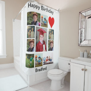 Personalized Modern Birthday 11 Photo Collage