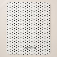 Personalized Modern Black and White Polka Dot 