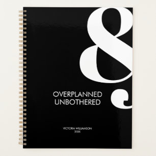 Personalized Modern Black Business Corporate Planner