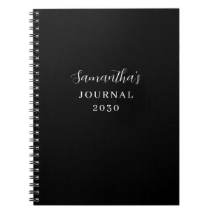 Personalized Modern Black Journal