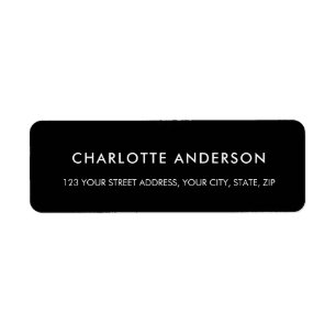 Personalized Modern black minimalist elegant