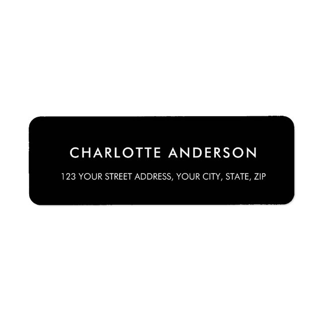Personalized Modern black minimalist elegant (Front)