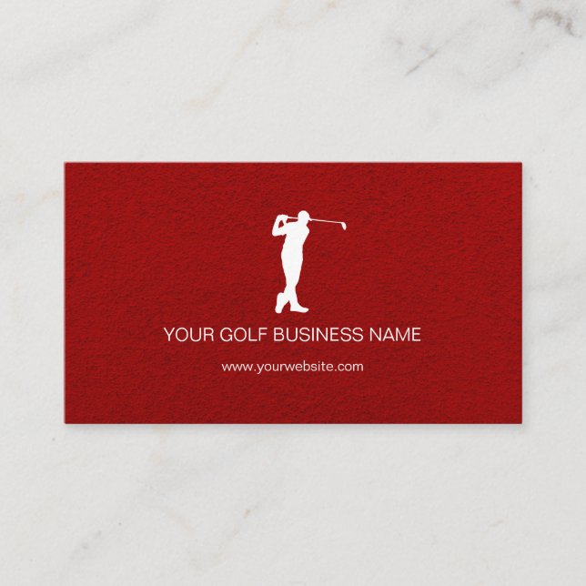 Personalized Modern Black Professional Golf Busine Business Card (Front)