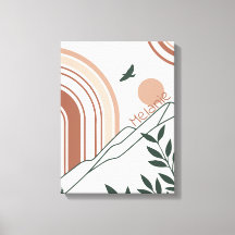Personalized Modern Boho Botanical Minimalist 