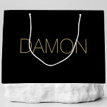 Personalized Modern Bridal Party Groomsman Wedding Large Gift Bag<br><div class="desc">Elevate the joy of gift-giving with our Personalized Modern Bridal Party Groomsman Wedding Large Gift Bag. Tailored for bridesmaids, bachelorette parties, and heartfelt bridal party gifts, these bags serve as a chic and thoughtful touch for every celebration. Ideal for bridesmaid proposals or expressing gratitude to your wedding party, these personalized...</div>