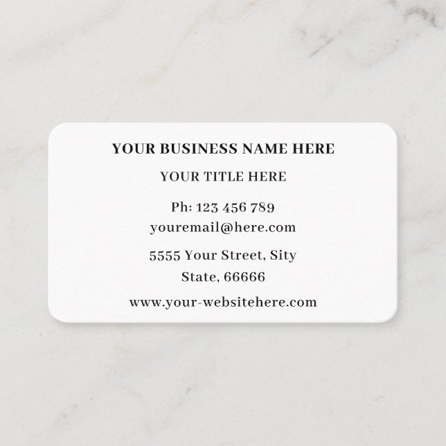 Personalized Modern Business Cards with Your Logo  (Front)