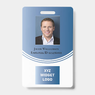Personalized Modern Business Employee Photo Logo Badge