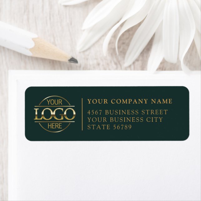 Personalized Modern Business Logo Return Address (En situation)