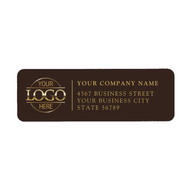 Personalized Modern Business Logo Return Address  (Front)