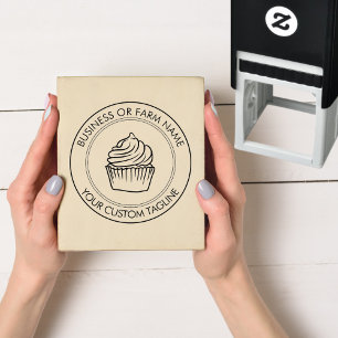 Personalized Modern Business Name Logo Address  Self-inking Stamp