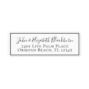 Personalized Modern Calligraphy Return Address