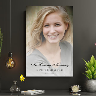 Personalized Modern Celebration of Life Funeral Poster