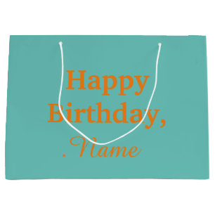 Personalized Modern, Chic Happy Gift Bag