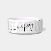 Personalized Modern Chic Script Best Cat Ever Bowl