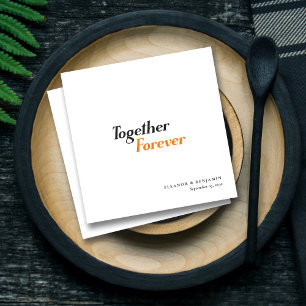 Personalized Modern Chic Wedding Napkins
