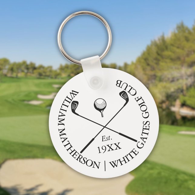 Personalized Modern Classic Golf Club Name Keychain (Personalized Modern Classic Golf Club Name Keychain
)